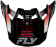 Fly Racing Formula S Carbn Protocol Visor in Black Carbon with Red Yellow Accents for Motorcycle Helmets