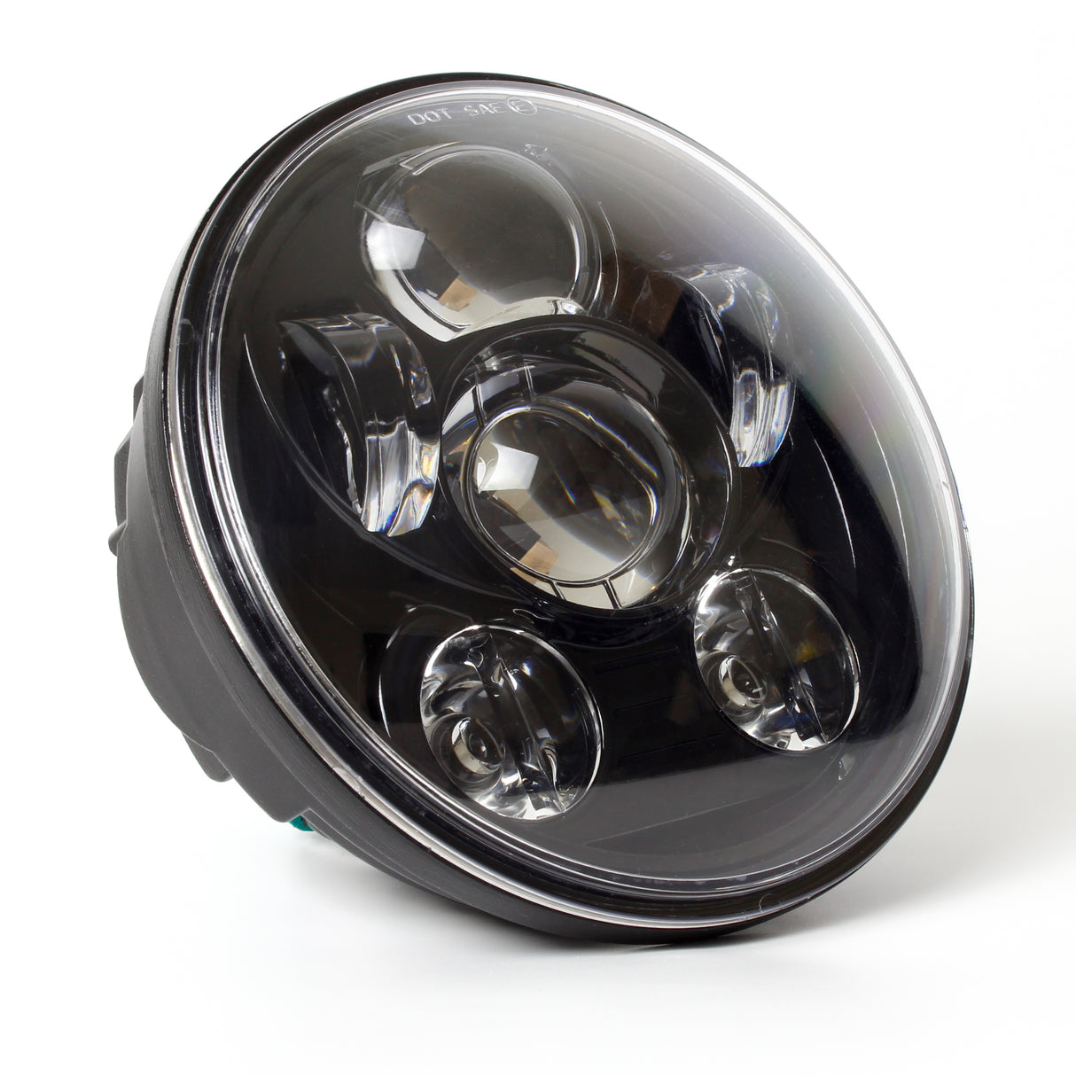 CYRON ABIG5-B6K 5.75-Inch Black LED Headlight with 6 Projectors for Motorcycles and ATVs