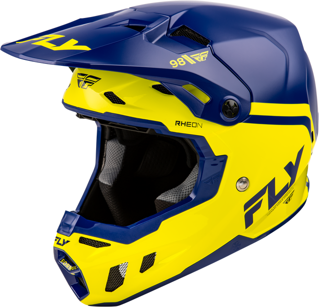 Fly Racing Formula CC Objective Helmet Navy/Yellow Size XS – Lightweight, Impact-Resistant Motorcycle Helmet with Advanced Safety Features for Cruiser and Off-Road Vehicles