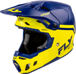 Fly Racing Formula CC Objective Helmet Navy/Yellow XL - Lightweight Motorcycle Helmet with Advanced Impact Protection