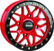 DragonFire Racing Typhon Wheel 15x7 - 4/156 Bolt Pattern, Machined Red Finish