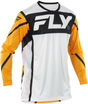 Fly Racing Lite Jersey White/Black/Mustard XL - Designed for MX and Off-Road Motorcycles