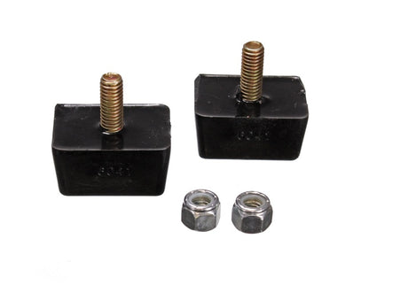 Energy Suspension Hyper-Flex Universal Black 7/8 in. H x 1-7/8 in. L x 1-3/8 in. W Low Profile Rectangular Bump Stops for Automotive Suspension