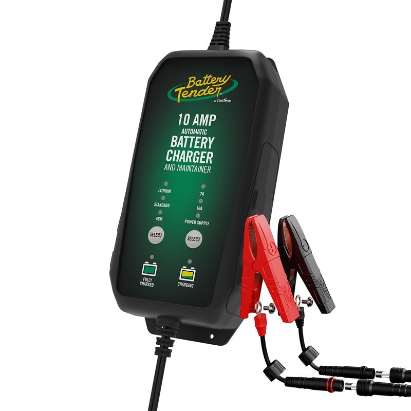Battery Tender 10A Power Tender Selectable 12V Battery Charger - Model 022-1006-DL-WH by Battery Tender