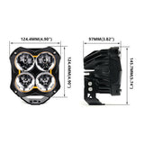 XK GLOW 5-Inch Offroad Cube Light Kit with Spot Beam for Jeep Wrangler, Ford F-150, Toyota Tacoma