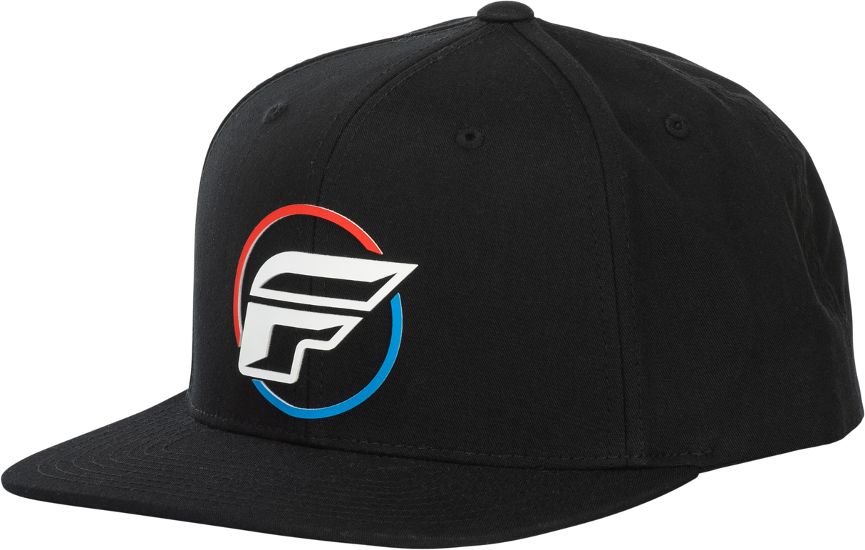 Fly Racing Fly Half Wing Hat Black - Adjustable Snapback Cap for Motorcycle and ATV Enthusiasts