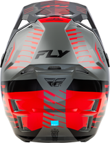 Fly Racing Youth Formula CP Slice Helmet Grey/Red/Black - DOT & ECE Approved, Impact-Absorbing Design for Off-Road & Motocross