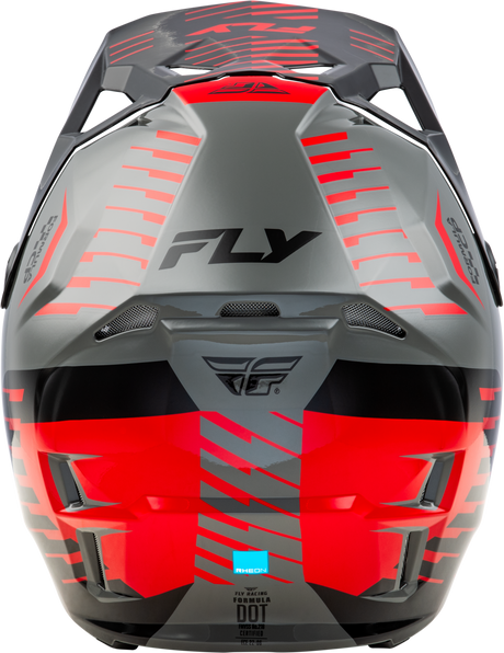 Fly Racing Formula Cp Slice Helmet Grey/Red/Black Large - DOT & ECE Approved Motorcycle Helmet with Impact Protection for Street and Track Use