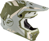 Fly Racing Formula CP Seal Helmet Matte Stone/Khaki/Olive XL – Motorcycle Helmet with Impact Protection and Ventilation for Cruiser, Touring, and Off-Road Bikes