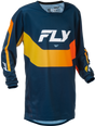 Fly Racing Youth Kinetic Jersey Navy/Orange YXL for Motocross and Off-Road Vehicles