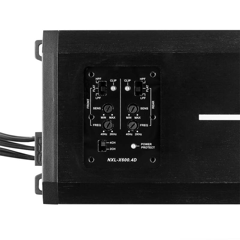 DS18 NXL-X600.4D 4-Channel Class-D Amplifier - Full-Range 4 x 150 Watts RMS at 4 Ohm for Powersports Vehicles