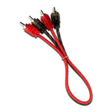 DS18 Level 1 RCA Audio Cable 1 Foot for Car Audio Systems