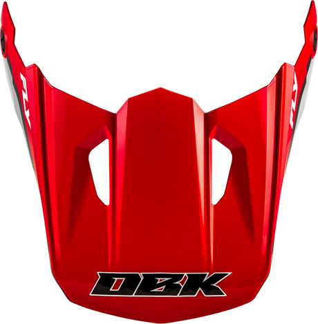 Fly Racing Kinetic DBK Helmet Visor in Red, Black, and Grey for XL/2X Motorcycle Helmets