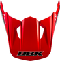 Fly Racing Kinetic DBK Helmet Visor for Motorcycle Helmet, Red/Black/Grey, Medium/Large Fit
