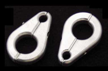 MODQUAD BLC-3 Brake Line Clamp for 1-inch Arm and 5/16-inch Line - Silver