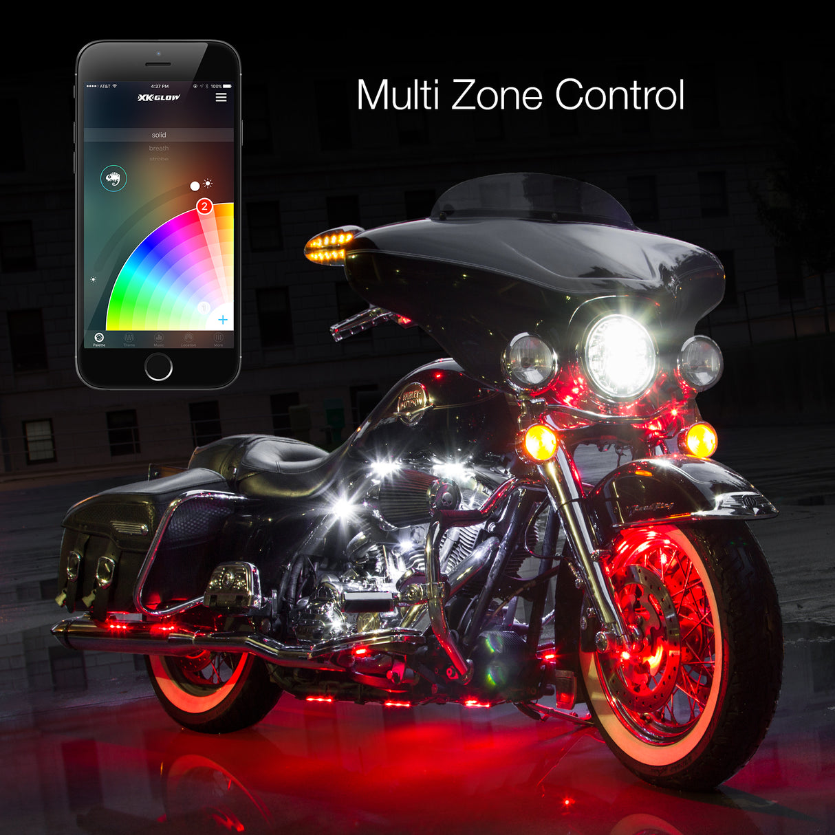 XK GLOW KS-MOTO-STANDARD Standard Accent Light App Kit for Motorcycle