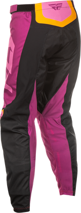 Fly Racing Women's F 16 Pants - California/Nevada Black, Mauve, Yellow - Size 05/06 - Designed for Honda CRF, Yamaha YZ, Kawasaki KX, and Suzuki RM Models