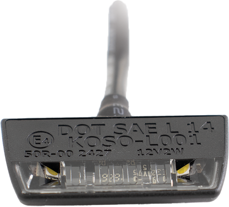 KOSO HD008000 LED License Plate Light for Motorcycles, Compact and Easy to Install
