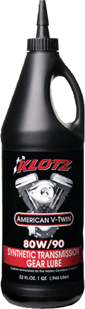 KLOTZ American V Twin Trans Lube 80W-90 Gear Oil for Harley-Davidson Big Twin Models, 32 Fl Oz