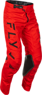 Fly Racing Kinetic Center Pants Red/Black Size 34 – Durable Ventilated Motorcycle Riding Pants with BOA Fit System