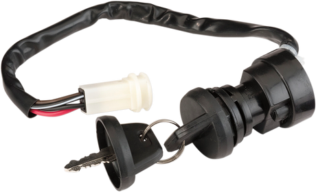 Moose Offroad Yamaha Ignition Switch Part 700-1207-PU – OEM Replacement with Keys and Mounting Nut for Yamaha Vehicles