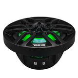 DS18 NXL Series 6.5-inch Coaxial Marine Speakers with RGB LED Lighting – Ideal for Boats and Powersports Vehicles