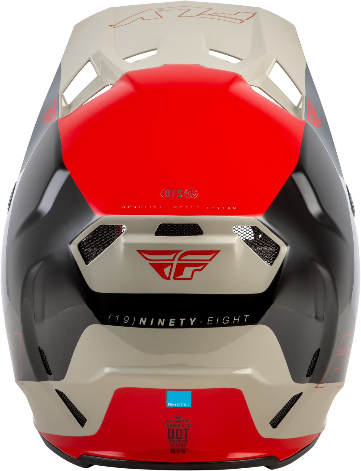 Fly Racing Formula CC Glide Helmet for Motorcycle, Large - Black, Red & Grey