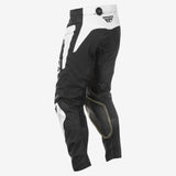 Fly Racing Kinetic Sym Pants for Motocross - Black/White, Size 28, Designed for Off-Road Performance and Durability