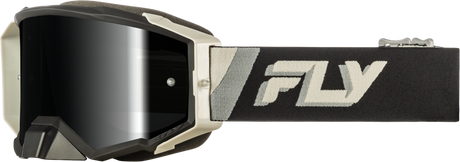 Fly Racing Zone Elite Goggle Black/Grey with Black Mirror/Smoke Lens – Compatible with ATV, UTV, and Dirt Bikes