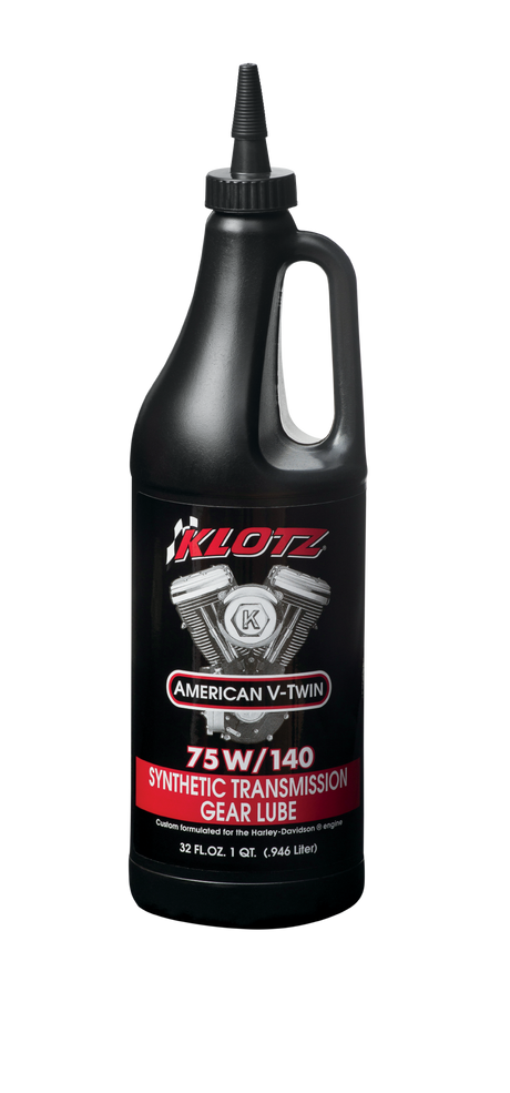 KLOTZ American V Twin Transmission Lube 75W-140 for Harley-Davidson Big Twin Models, 32 Fl Oz
