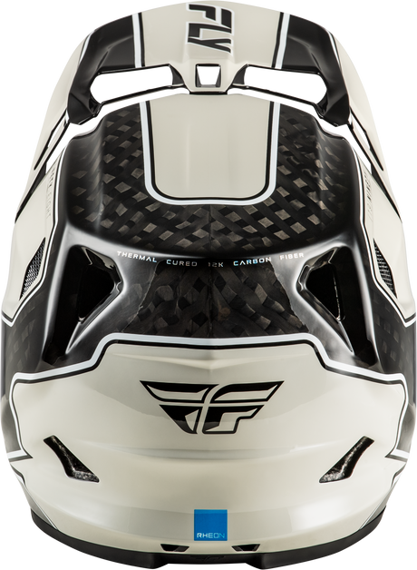 Fly Racing Werx R Flow Carbon Helmet for Motorcycle - Black Carbon/Grey Medium