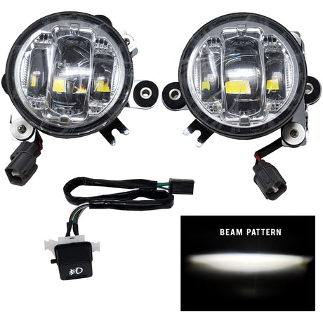 PATHFINDER FG610CA LED Fog Light Kit with Chrome Clear Lens for Honda GL1800 Gold Wing (2006-2010)