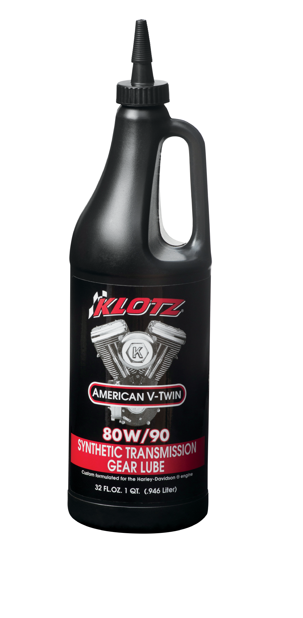 KLOTZ American V Twin Trans Lube 80W-90 Gear Oil for Harley-Davidson Big Twin Models, 32 Fl Oz