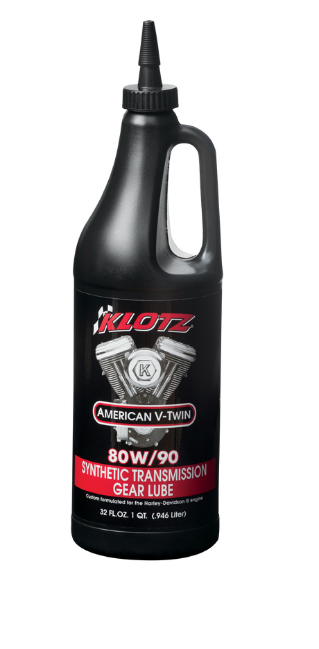 KLOTZ American V Twin Trans Lube 80W-90 Gear Oil for Harley-Davidson Big Twin Models, 32 Fl Oz