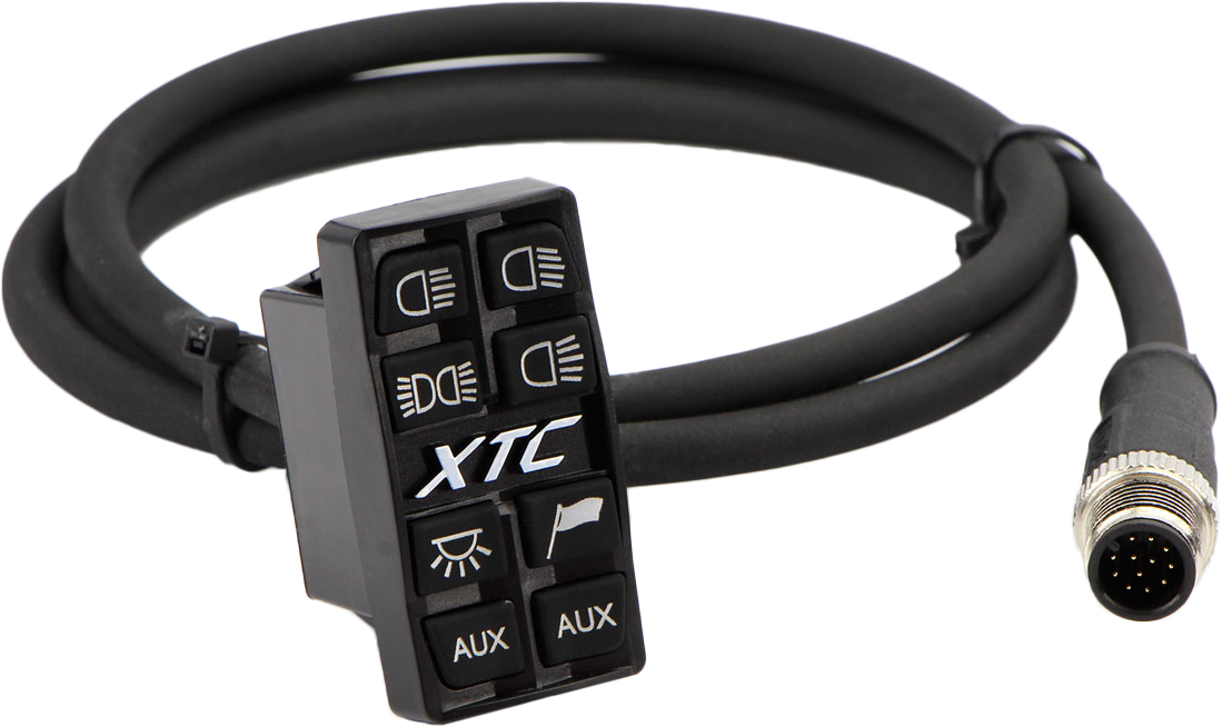 XTC Power Products 8 Switch Power Control System with Micro Switch Pad for UTV, Truck, Jeep, Boat, Tractor & RV - Part PCS-81