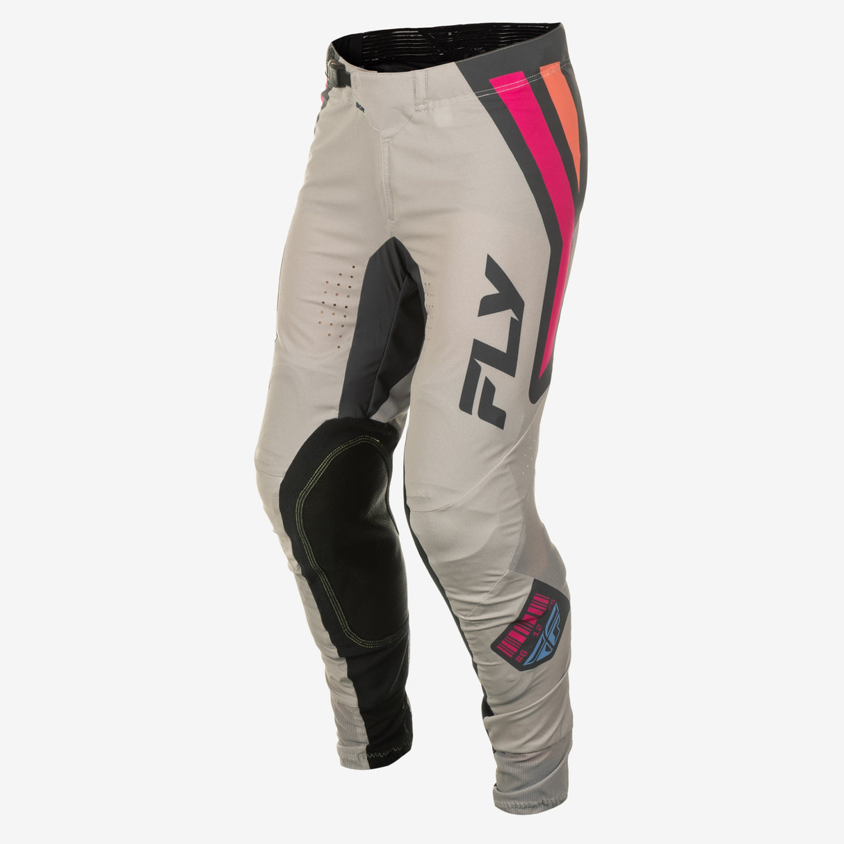 Fly Racing Youth Lite Vice Pant in Light Grey, Pink, and Coral – Designed for Motocross and Off-Road Vehicles (Size 26)
