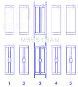 King Engine Bearings AMC/Jeep 390/401 Crankshaft Main Bearing Set - Undersize 0.10IN