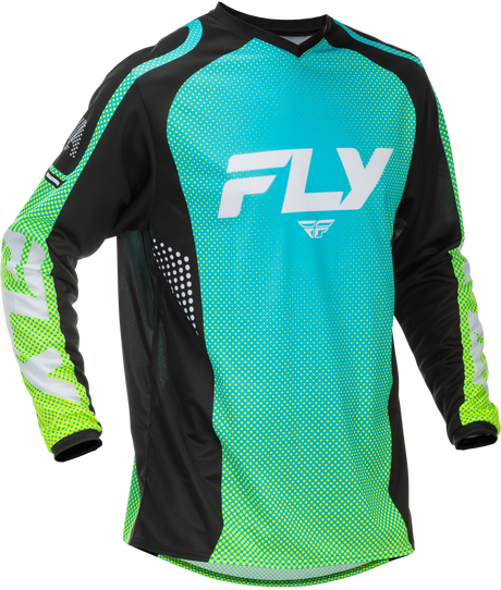 Fly Racing F 16 Jersey Aqua/Black/White XL for Motocross and Off-Road Vehicles