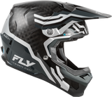 Fly Racing Formula S Carbon Byte Helmet for Off-Road and Street - Black Carbon/Grey/Silver, Fits Honda CRF250R, Yamaha YZ250F, KTM SX 250, Suzuki RM-Z250, Kawasaki KX250