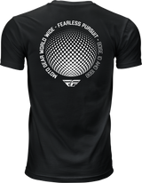 Fly Racing Fly Worldwide Tee Black Medium – Contoured Crew Neck for Motorcycle & ATV Riders