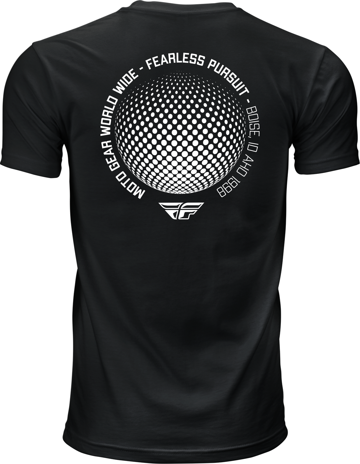 Fly Racing Fly Worldwide Tee Black Small - Premium Cotton Crew Neck for Motorcycles and Powersports Vehicles