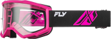 Fly Racing Focus Goggle Black/Pink with Clear Lens – ATV, Motorcycle, Off-Road Helmet Fitment