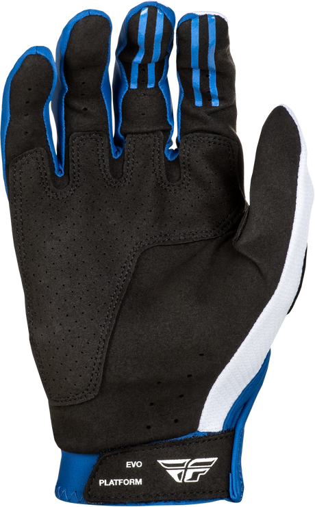 Fly Racing Evolution DST Gloves for Motorcycle Riding - Red/White/Blue, XS - Premium Race Gloves with Adjustable Wrist and Touch Screen Compatibility