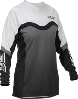 Fly Racing Women's F 16 Jersey Grey/Black/White - Motocross Riding Jersey for Women