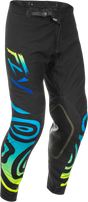 Fly Racing Evolution DST Zen Pants Black/Blue/Hi Vis Size 32 for Off-Road and Motocross Vehicles