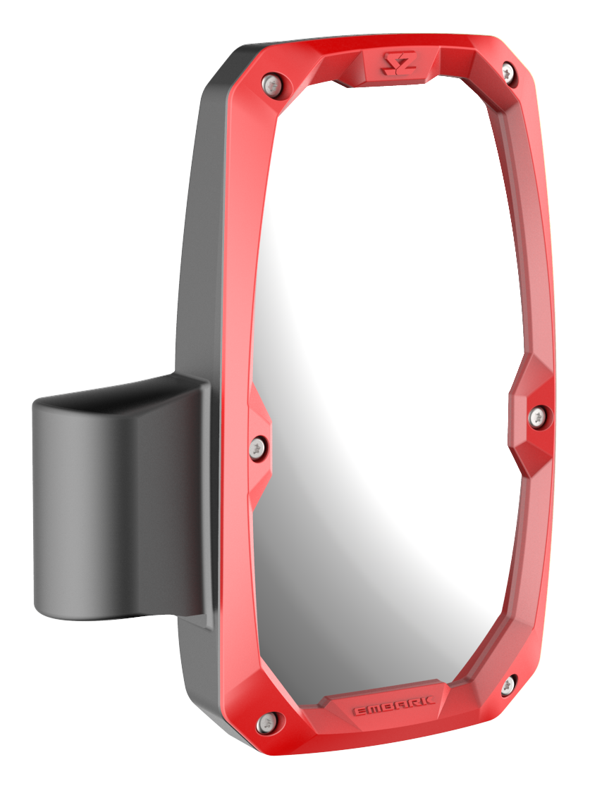 Seizmik Embark Mirror Red Trim Kit for UTVs – Versatile Mounting with Impact-Resistant Design