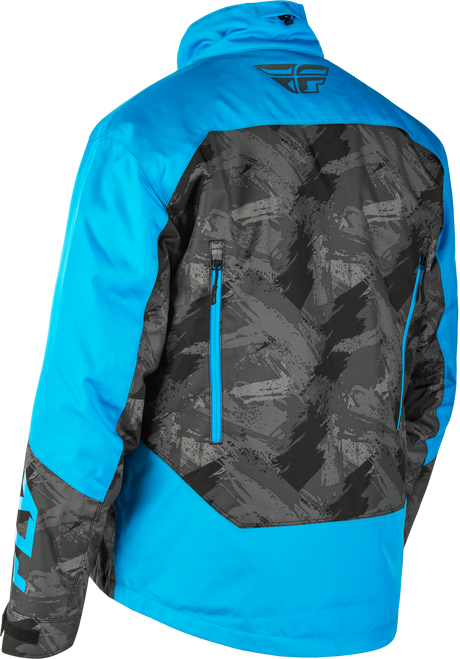 Fly Racing Youth Snx Pro Jacket Blue/Black - Weatherproof Motorcycle Jacket with Removable Liner for Youth Riders