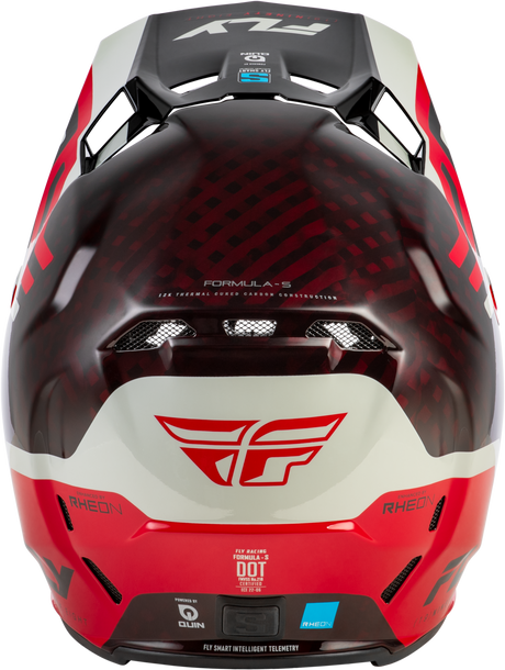 Fly Racing Formula S Carbon Byte Helmet - Red Carbon/Red/Grey for XL Motorcycle & ATV Riders