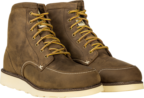 Highway 21 Journeyman Work and Motorcycle Boots - Size 10 - Brown - Full Grain Leather & Weatherproof Technology