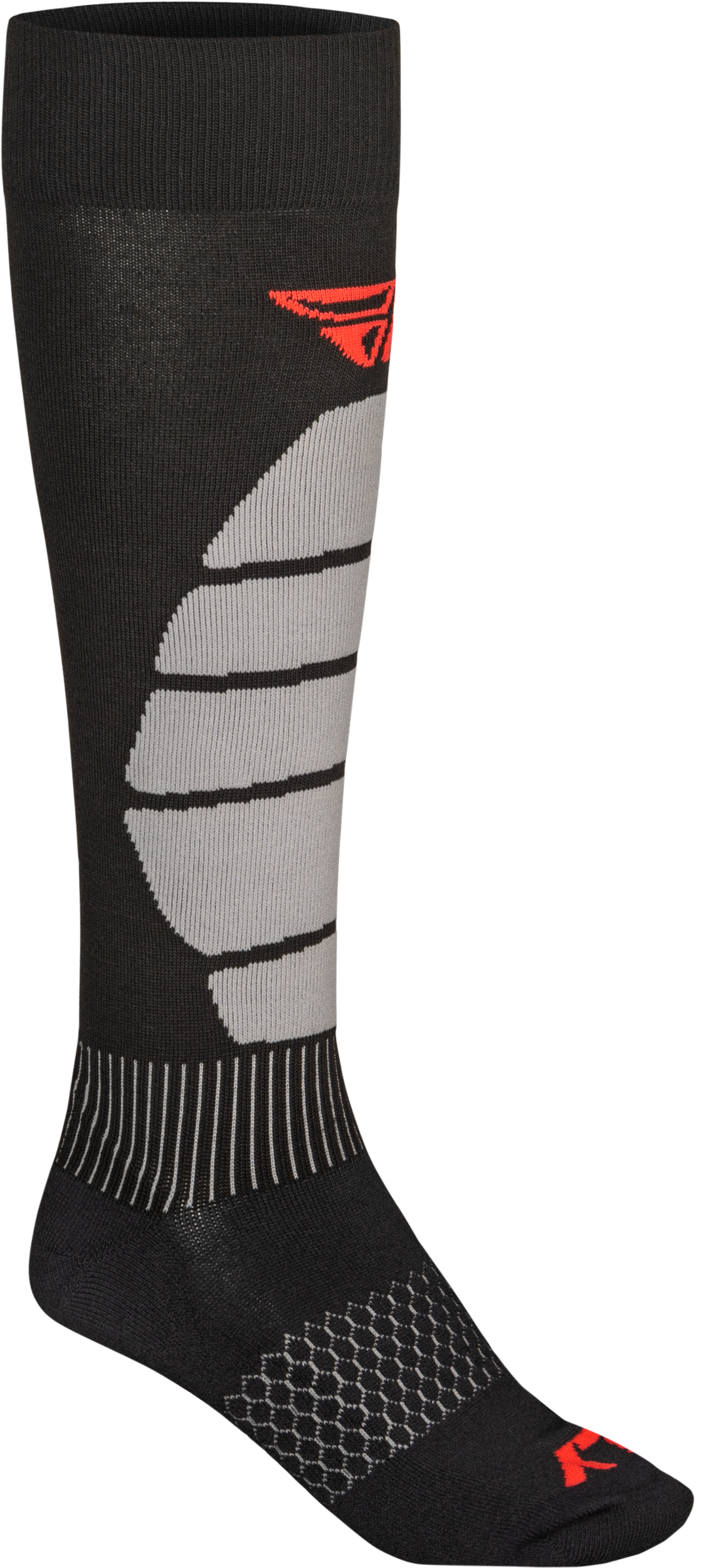 Fly Racing Snow Performance Coolmax Sock Black Small/Medium – All-Season Motorcycle Riding Socks with Reinforced Toe and Heel